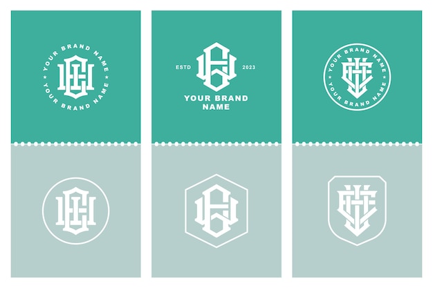 Monogram verzamelletter EW of WE met badge-ontwerp in interlock-stijl voor merkkleding