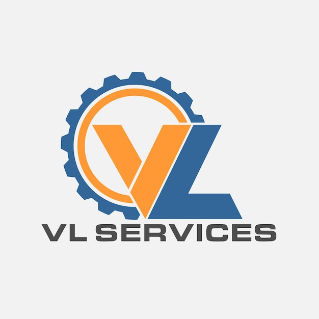 Шаблон дизайна логотипа Monogram VL Services