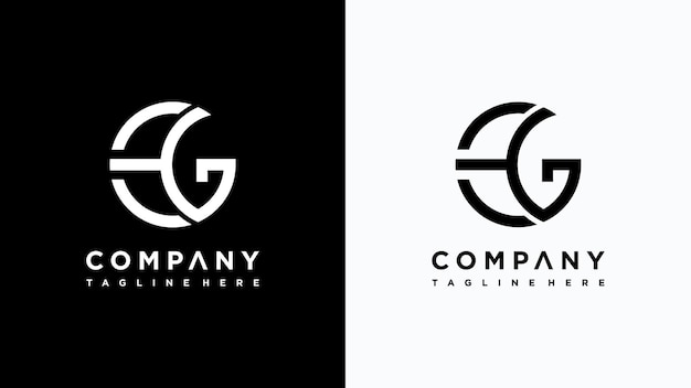 monogrambrief bijv. logo-ontwerp Premium Vector