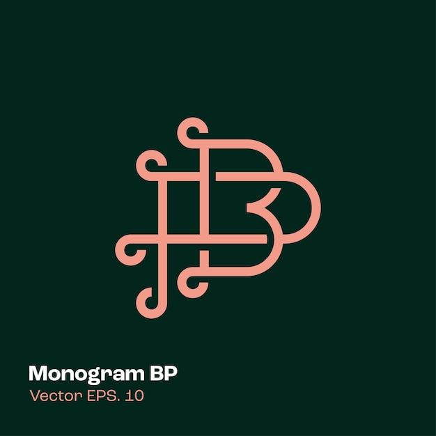 Vector monogramlogo bp