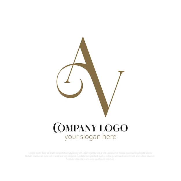 Premium Vector | Monograms logo av