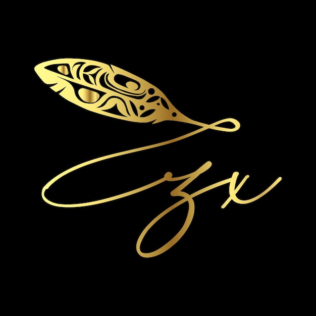 Вектор Логотип монограммы, почерк одежды, ювелирные изделия, модный вектор шаблона логотипа