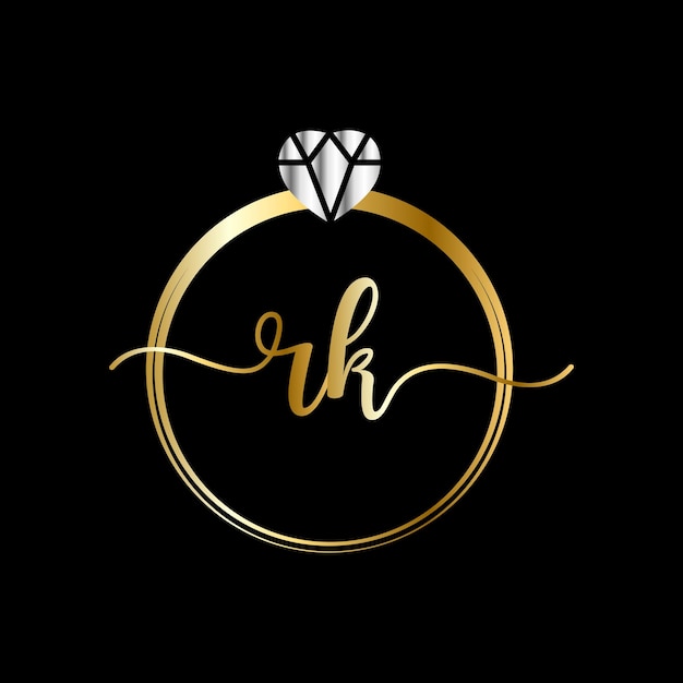 Vector monograms wedding circle handwriting jewelry logo template vector