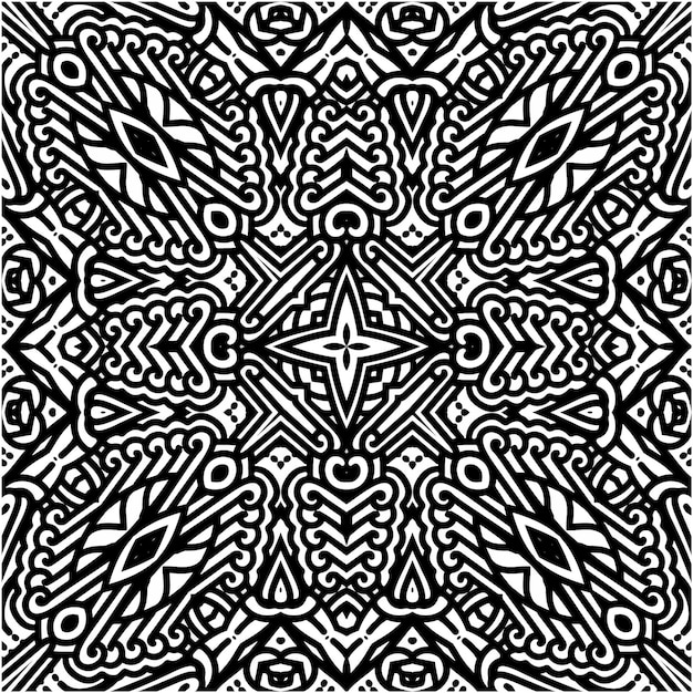 Vector monoline abstrack patroon met motiefstijl