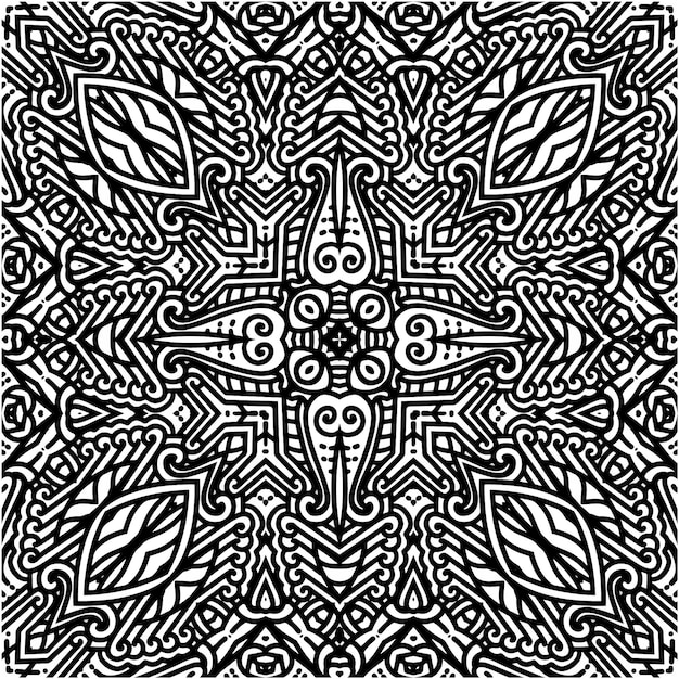 Monoline abstrack pattern with motif style