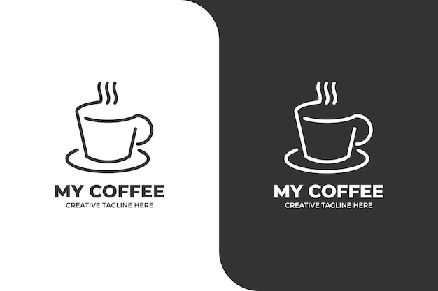 Monoline coffee shop business logo