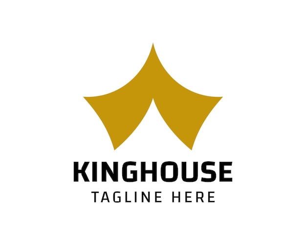 Monoline gold crown house logo