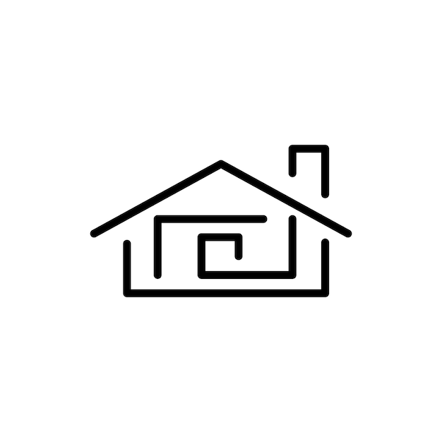 Monoline simple elegant house logo icon vector inspiration