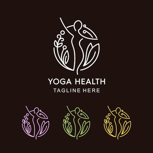 Vettore monoline yoga health