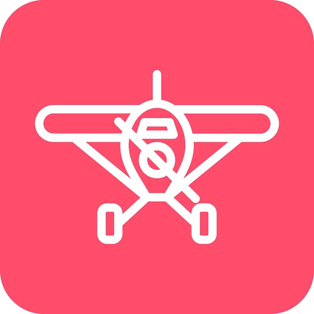 Vector monoplane icon style