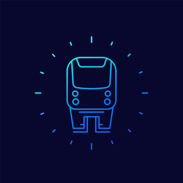 Monorail icon line vector design