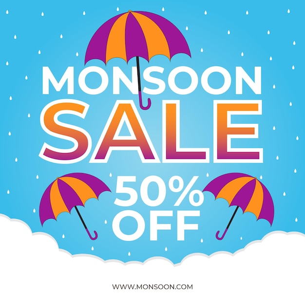 Monsoon sale banner Monsoon sale advertentie Monsoon einde seizoen advertentie Monsoon sale post