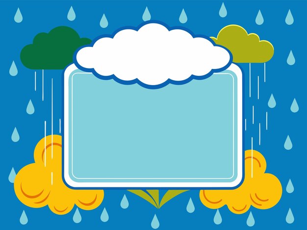 Monsoon sale banner or monsoon weather frame with copy space