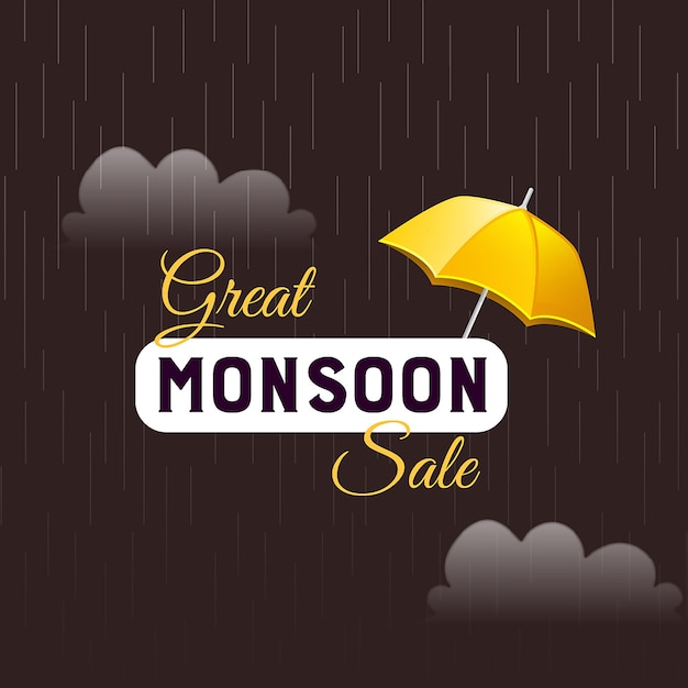 Vector monsoon sale label