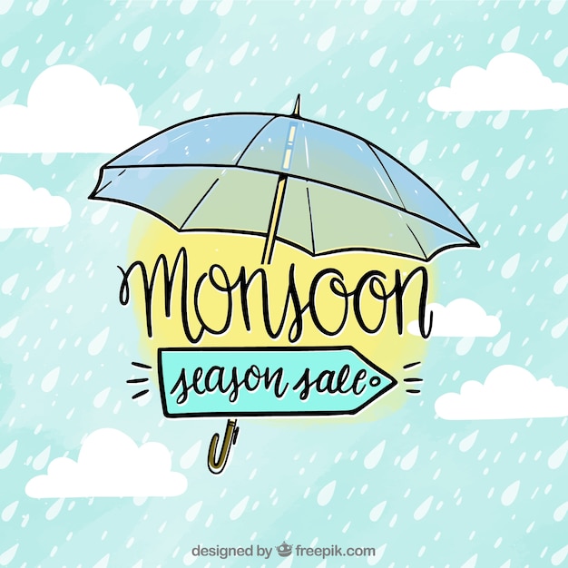 Vector monsoon season sale background