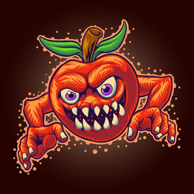 Monster Apple Illustration