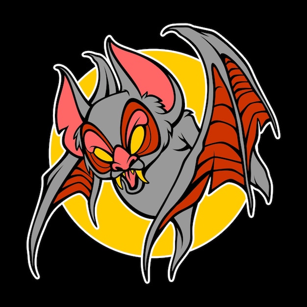 Vector monster bat cartoon