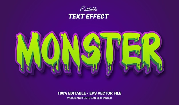 Monster bewerkbare tekst Effect