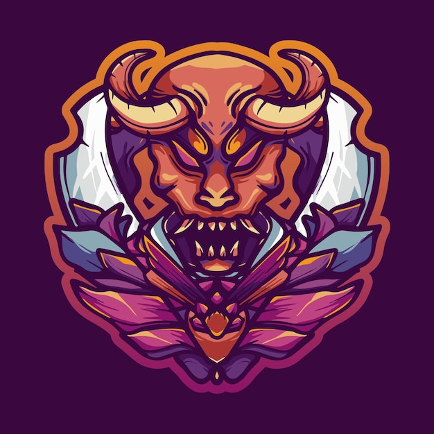 Monster buitenaardse esport logo vectorillustratie