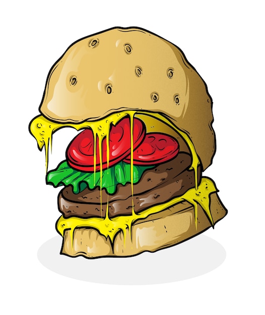 Monster burger vector
