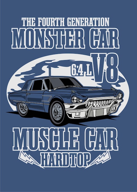 벡터 monster car 버드 유형cdr