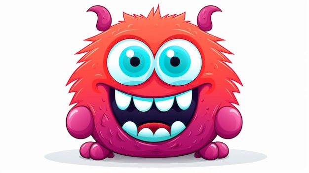 Monster cartoon vector on a white background