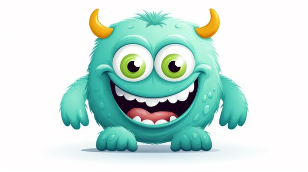 Monster cartoon vector on a white background