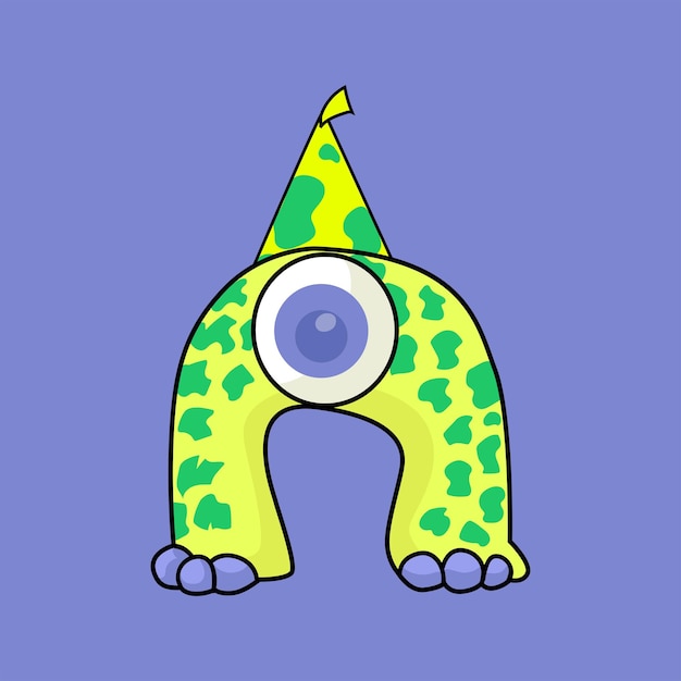 Monster characters in birthday party vector image7