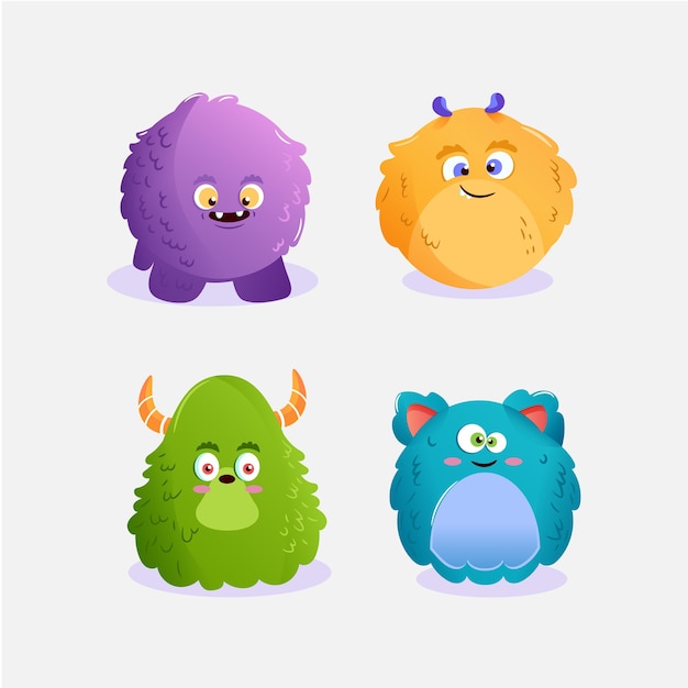 Vector monster characters