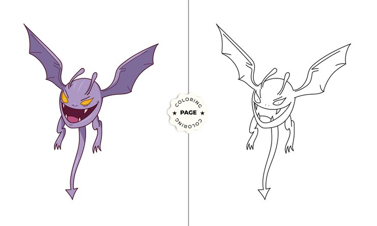 Vector monster coloring page