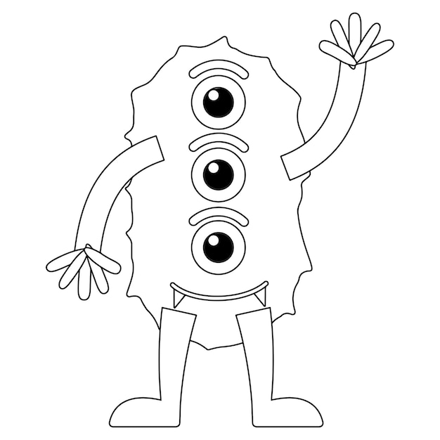 Monster Coloring Pages For Kids