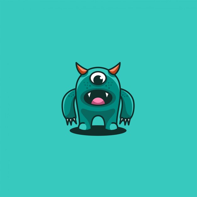 Monster cute cartoon mascot illustration