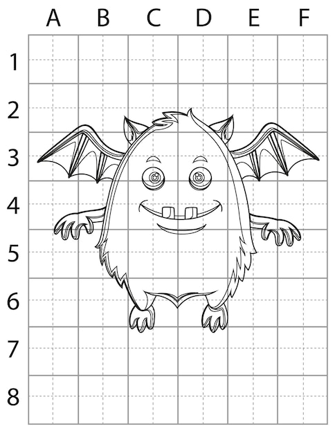 Vector monster drawing page