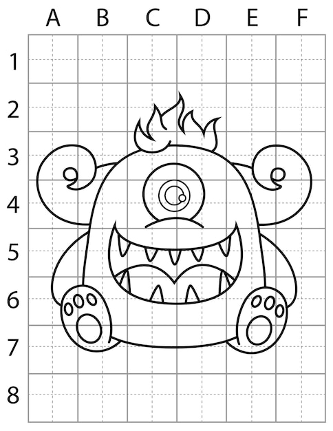 Premium Vector | Monster drawing page