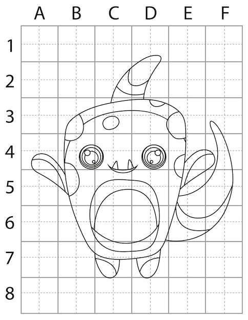 Vector monster drawing page