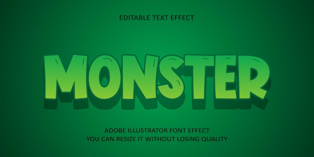 Monster editable text Effect