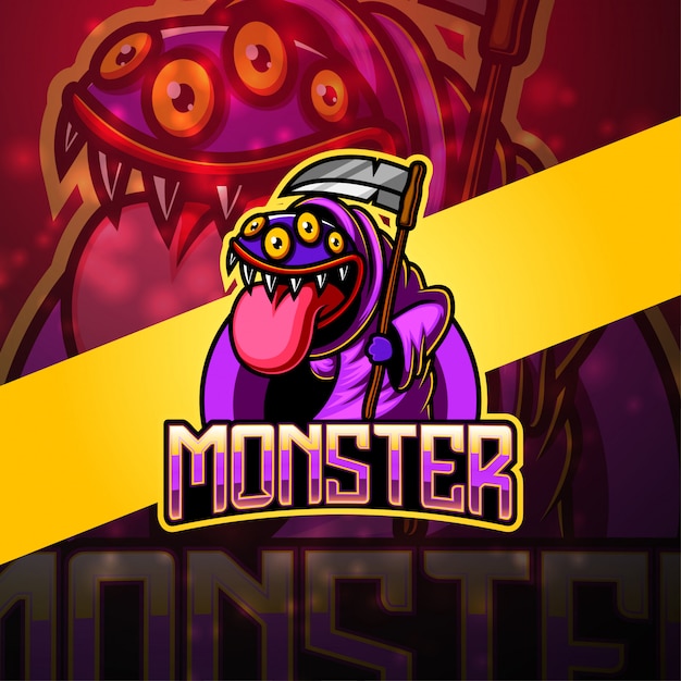 Monster esport mascot logo