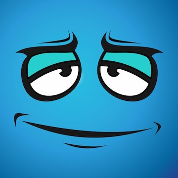 Monster expression face vector cute cartoon monster lazy thinking ...