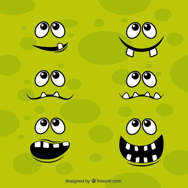 Vector monster faces