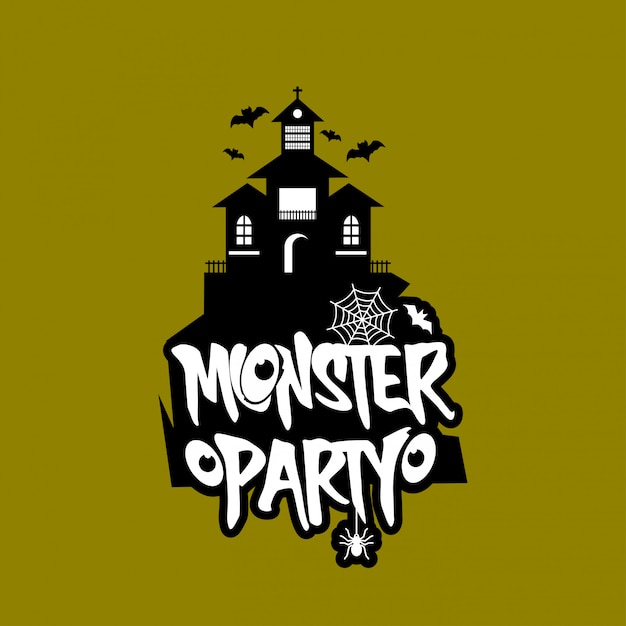 Monster feest ontwerp met creatief ontwerp vector