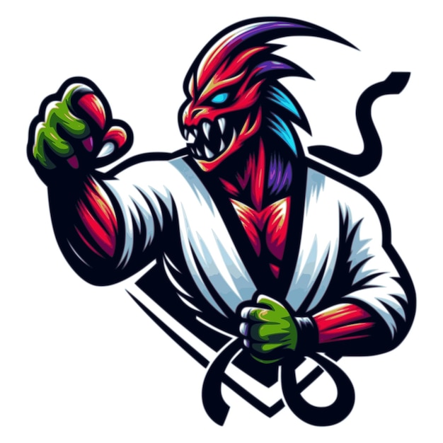 monster fighter character suitable for T Shirt Design editable design available in PNG