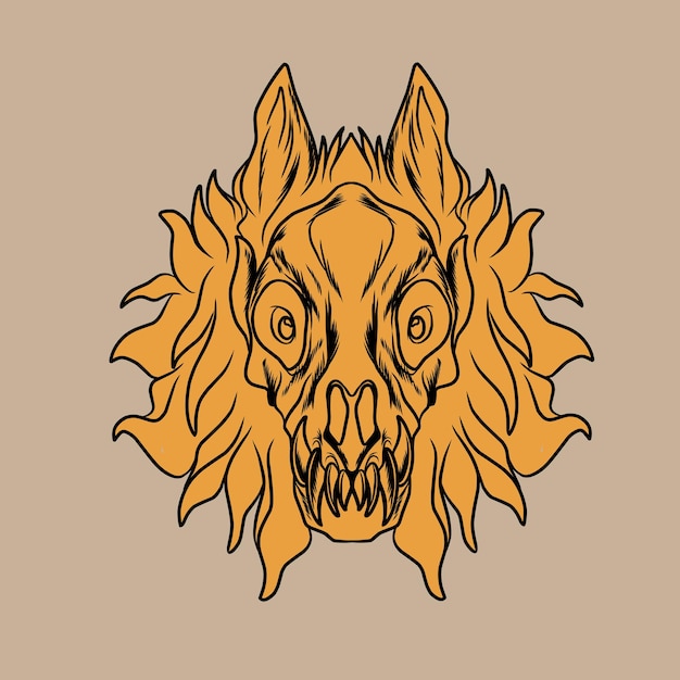 Monster gezicht vectorillustratie