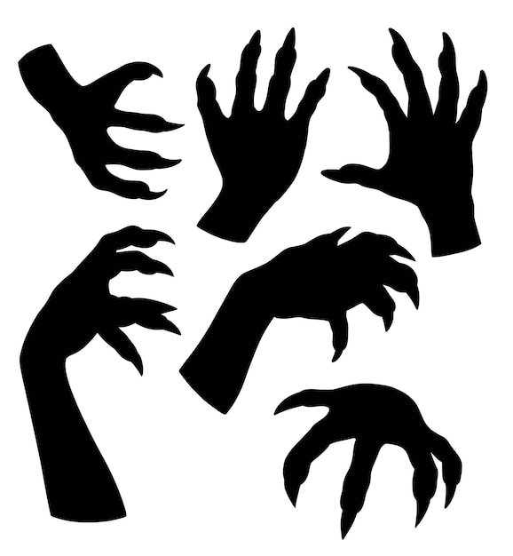 Monster hand silhouet