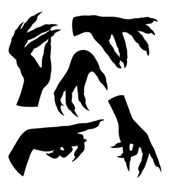 Monster hands silhouette