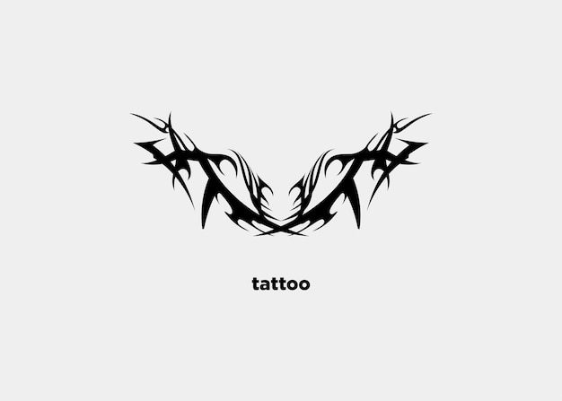 Vector monster horn tatto tribal illustratie