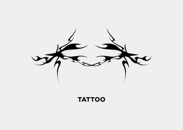 Illustrazione del tatuaggio del corno del mostro