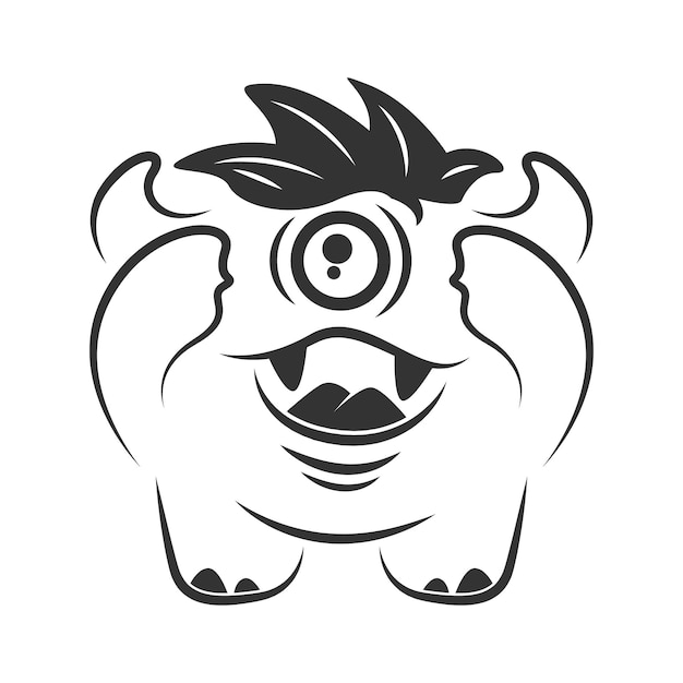 Monster icon logo design