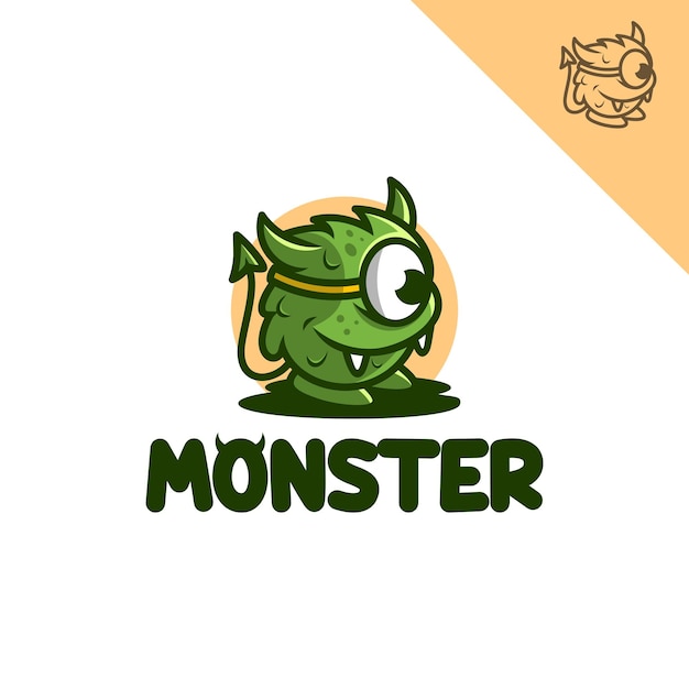 Vector monster mascot character logo vector