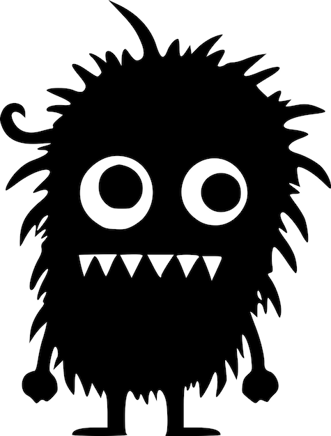 Vector monster minimalist and simple silhouette vector illustration