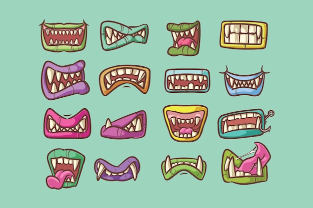 Monster mond illustratie